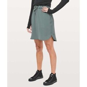 Lululemon On The Fly Skirt Teal Quick Dry Size 8